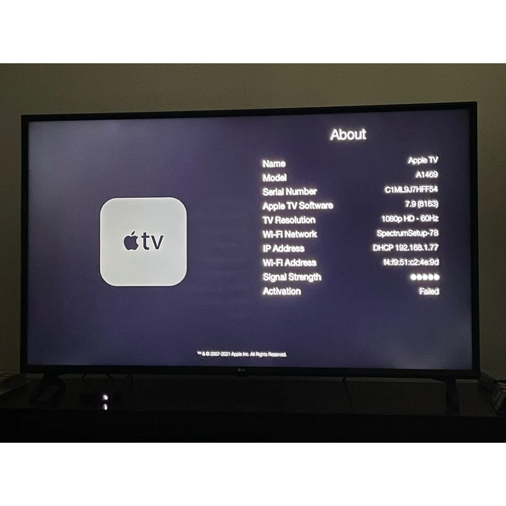 Lot of 2 Apple TV 3rd Gen A1469 1080p HD Media Streamers with Remotes
